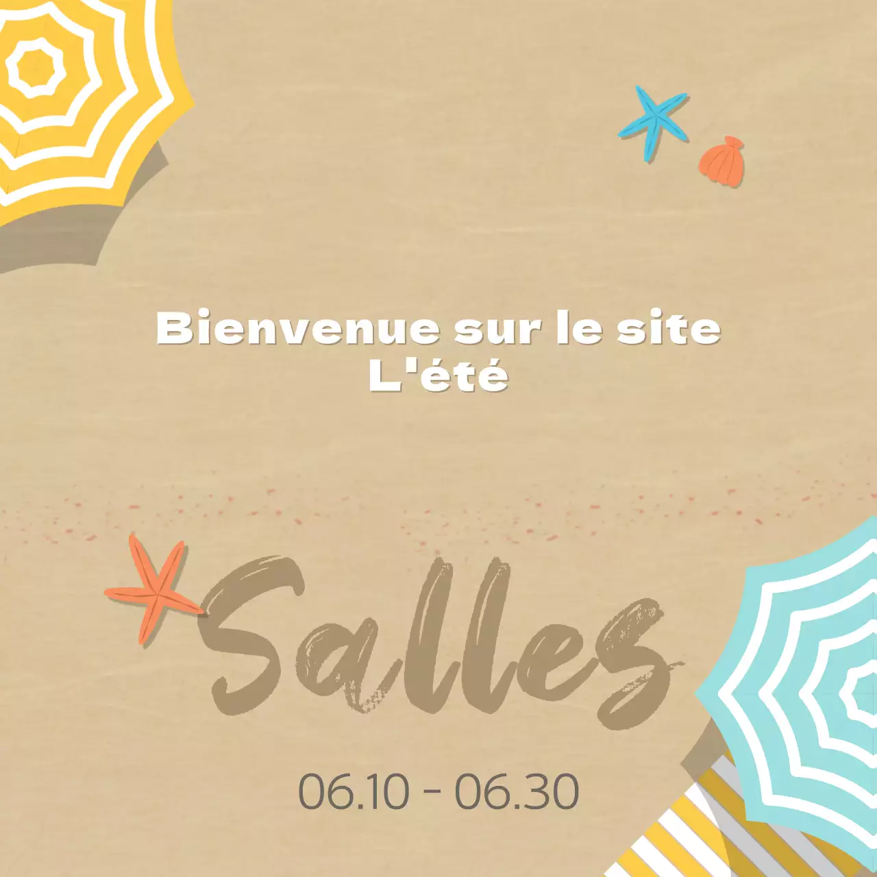 Un joli article sur les soldes d'été en beige et blanc