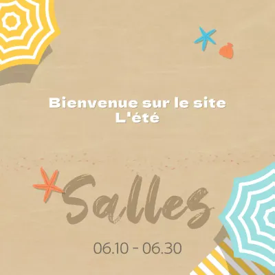 Un joli article sur les soldes d'été en beige et blanc