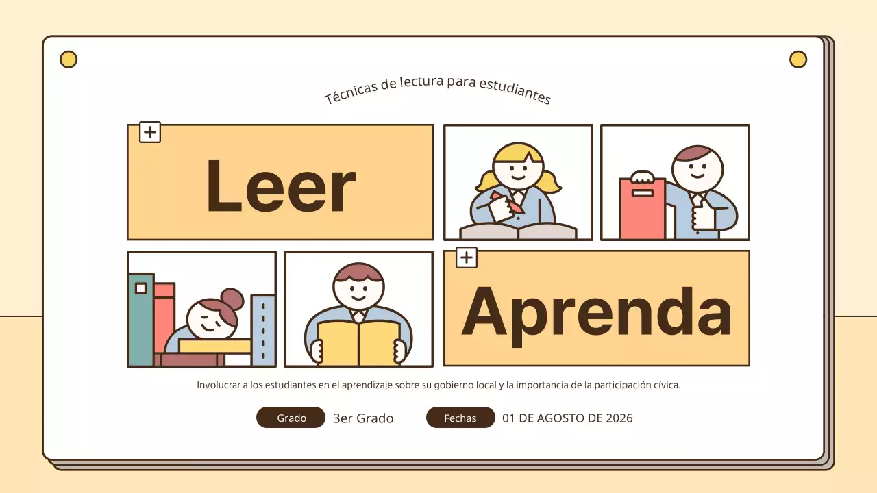 Recursos de habilidades lectoras para estudiantes de amarillo y blanco