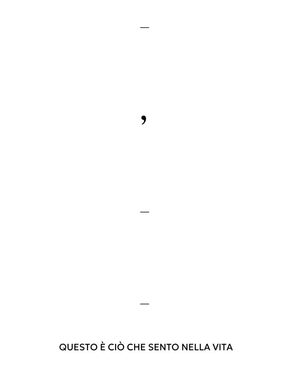 Merchandising semplice e personalizzato con frasi sentimentali in carattere serif