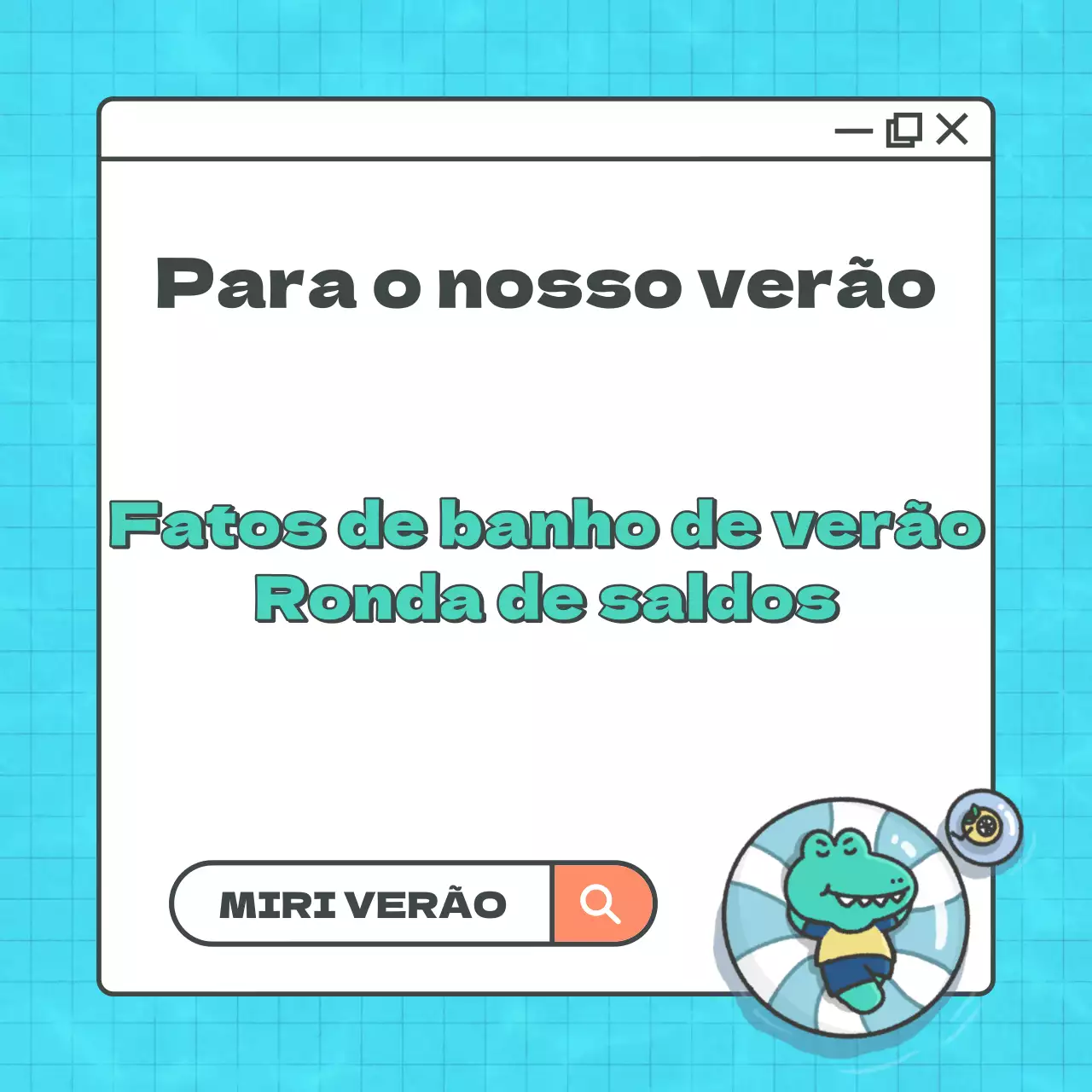 Promover uma venda de fatos de banho de verão minimalistas em azul claro e branco