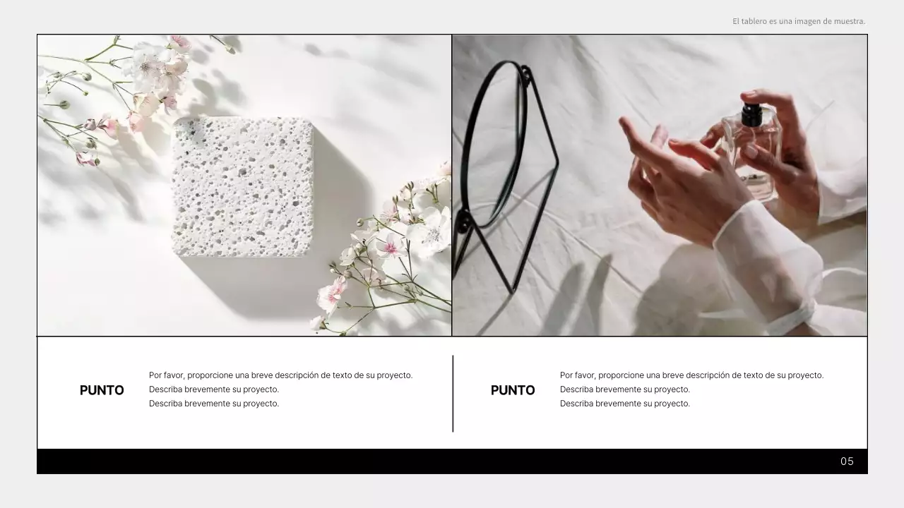 Una sencilla cartera de marketing en gris y naranja