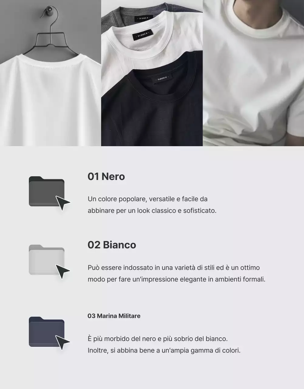 Promuovere descrizioni e dettagli in un centro commerciale di tendenza grigio e azzurro