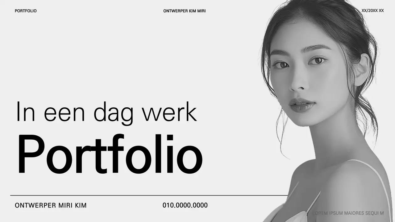 Een basis zwart-wit carrièreportfolio