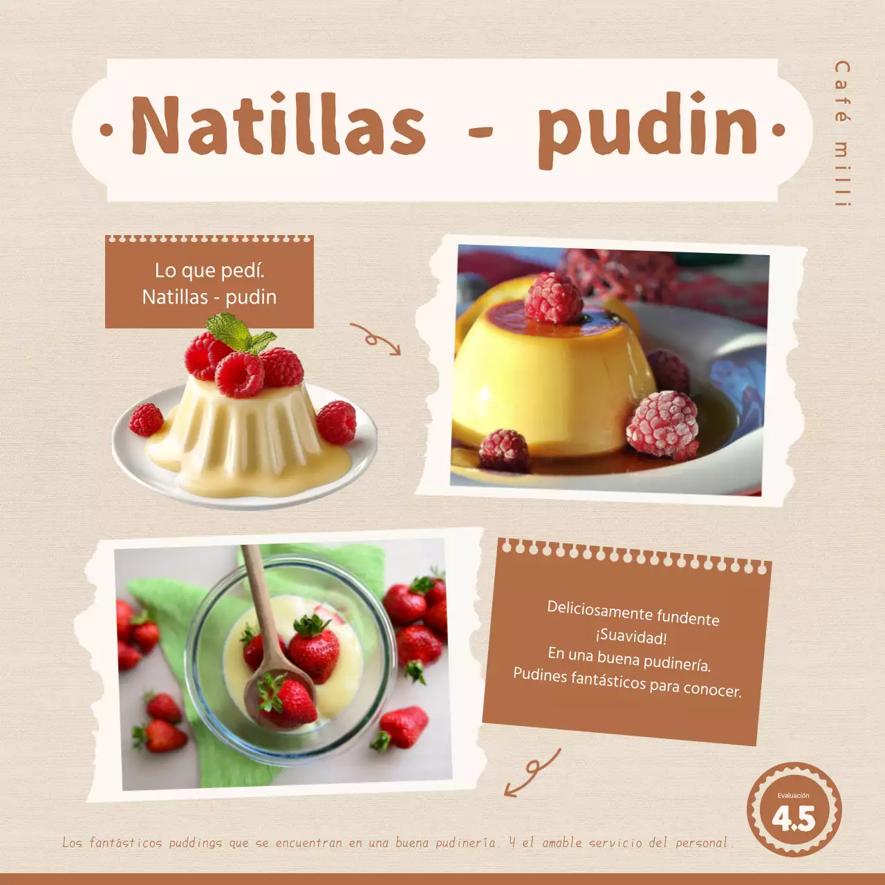 Publicidad para productos de viaje vintage de color beige y marrón.