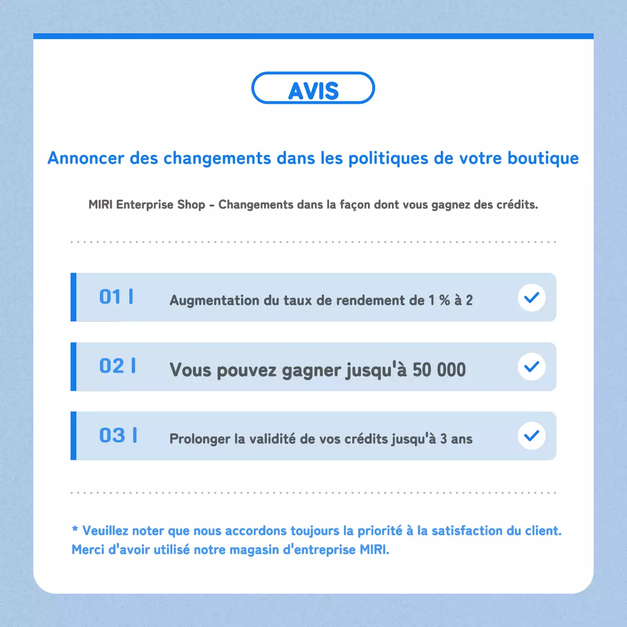 Un guide pour changer les politiques de votre magasin pour un look moderne bleu et noir