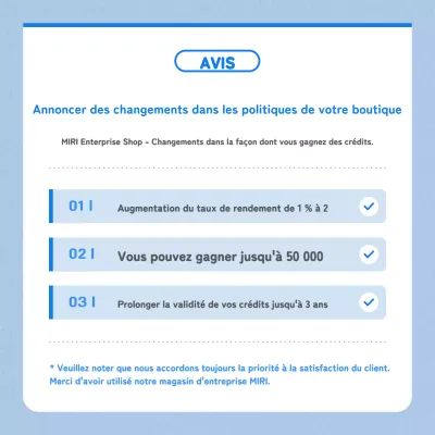 Un guide pour changer les politiques de votre magasin pour un look moderne bleu et noir