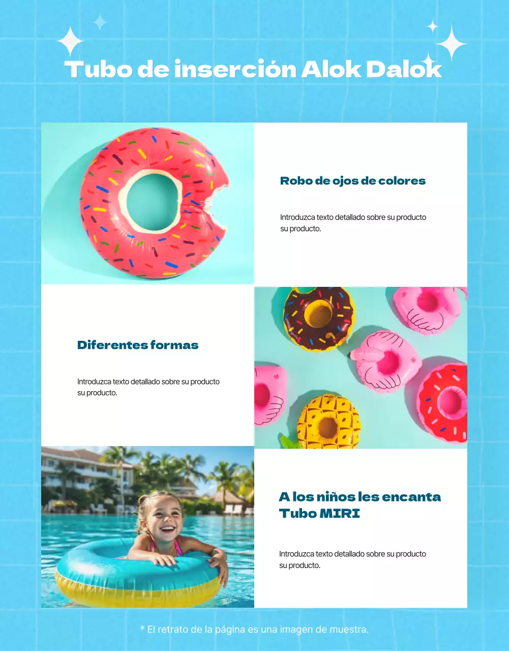 Promocione un evento con artículos vintage de verano en azul claro