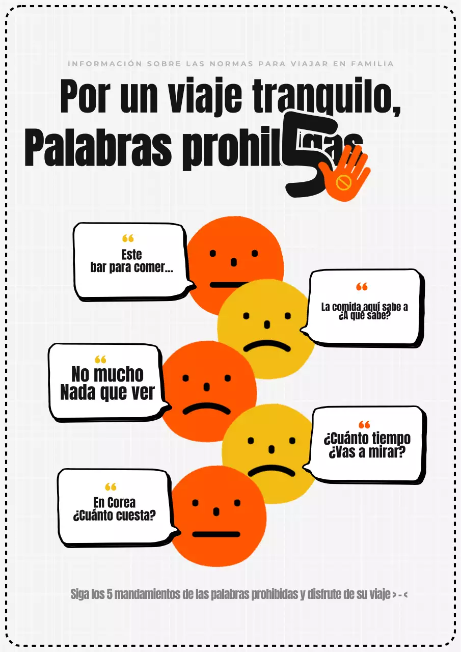 La familia naranja y amarilla viaja campaña palabras prohibidas