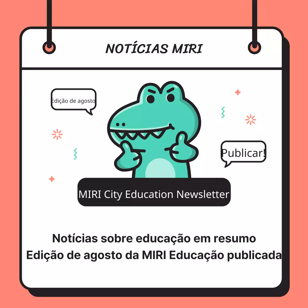 Anúncios de boletins informativos de formação em rosa e branco