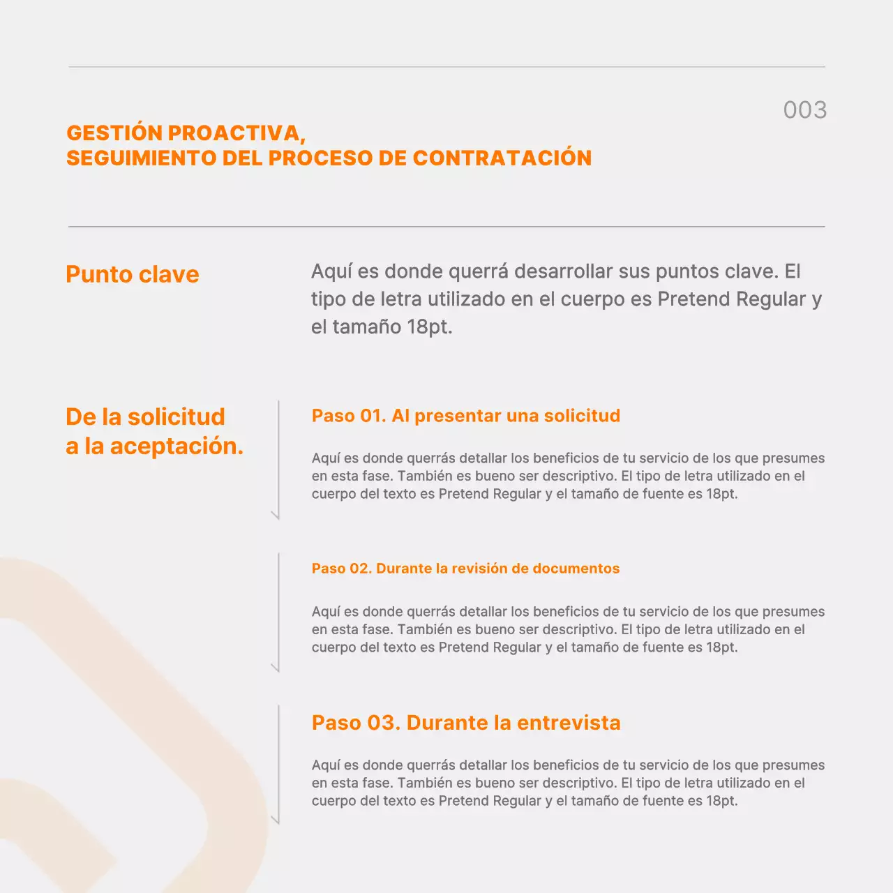 Promover una plataforma de búsqueda de empleo en negro y naranja de moda