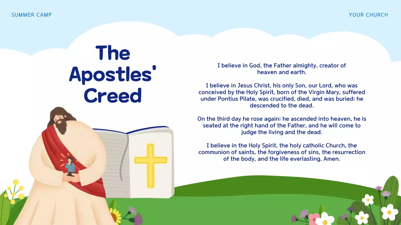 Blue Simple Bible Schedule Presentation