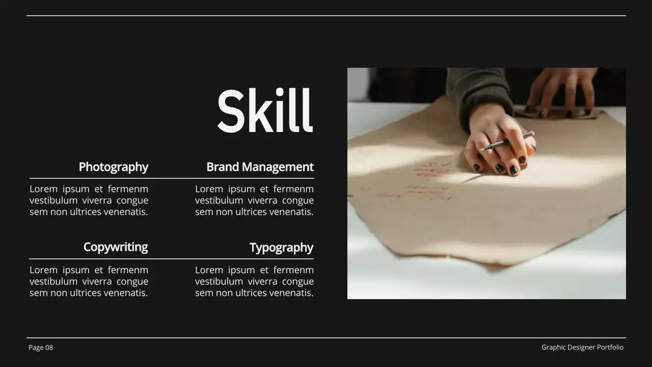 Black Modern Portfolio Resume Presentation