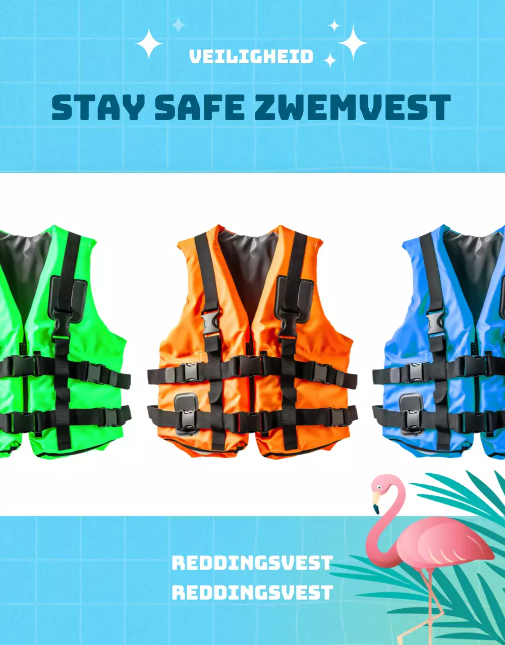 Promoot een evenement met vintage zomerartikelen in lichtblauw