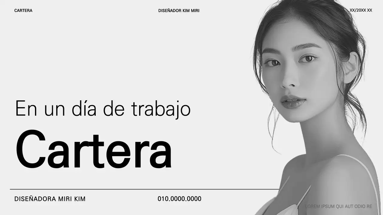 Una cartera profesional básica en blanco y negro