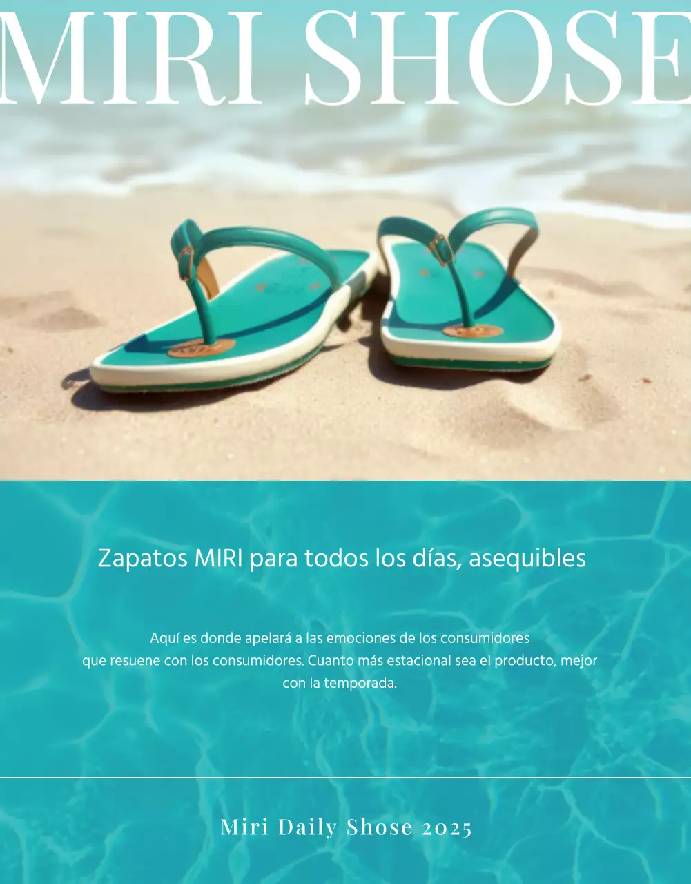 Promover zapatos de verano de moda en azul claro