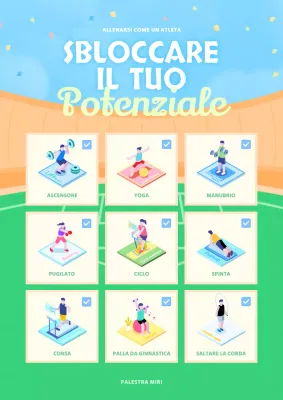 Un bel post sul piano di allenamento in azzurro e verde