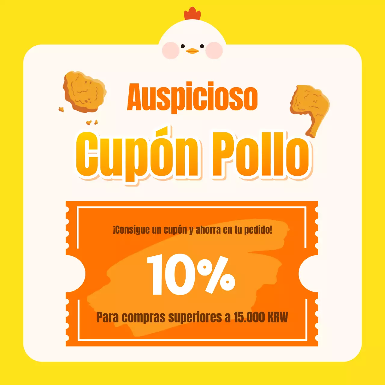 Promocionar los cupones lucky day de las botellas naranja y amarilla