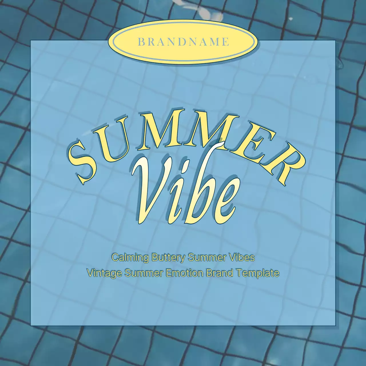 Blue Vintage Summer Promotion Social Media Post