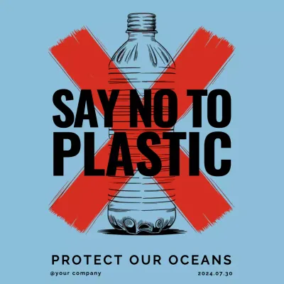 Blue Modern Environment Announcement Poster