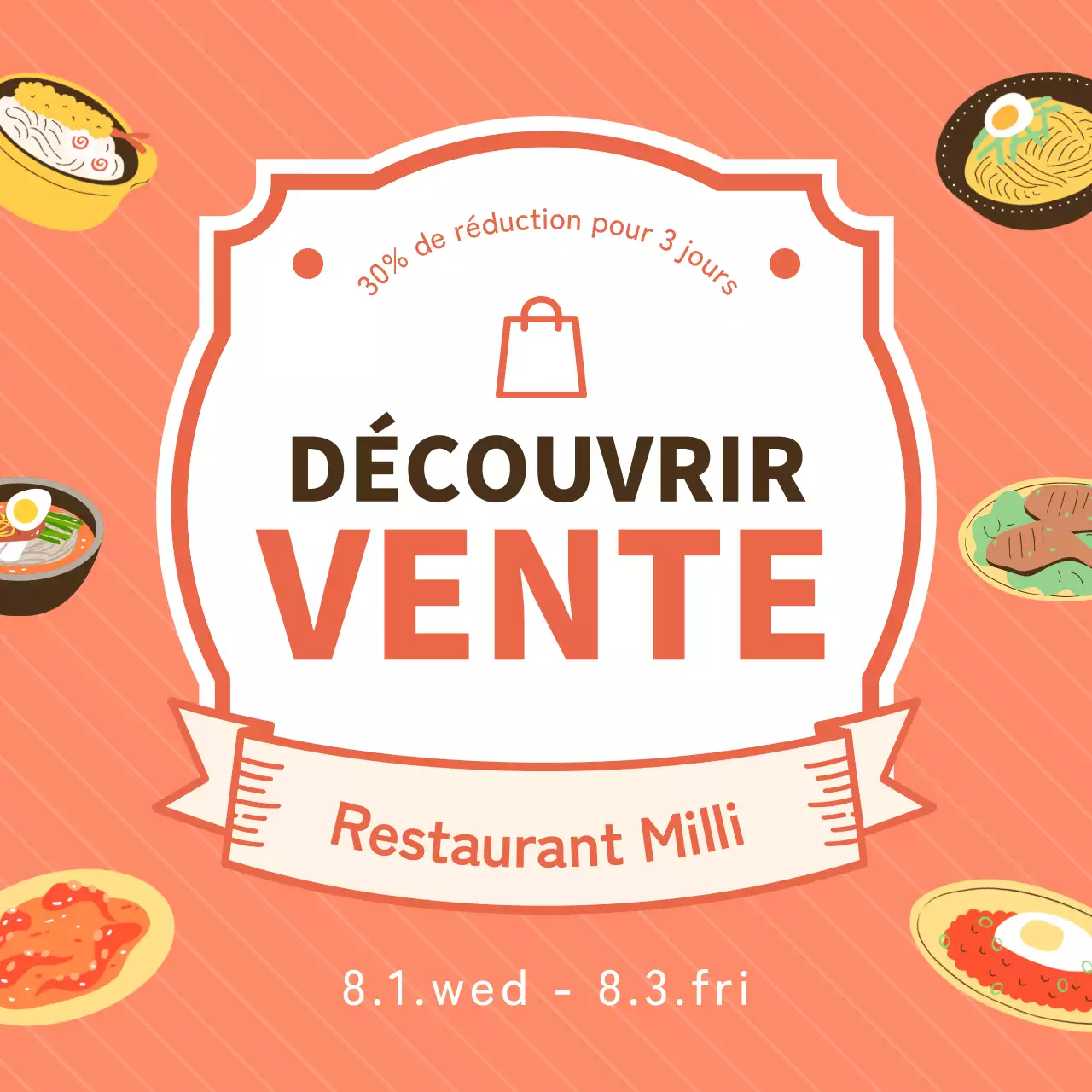 Mignonnes annonces de vente roses et brunes.