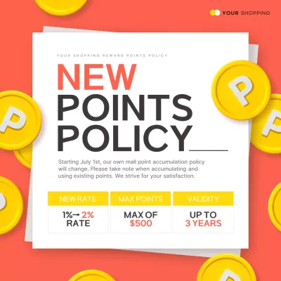 Coral Modern Points Policy Announcement Social Media Post