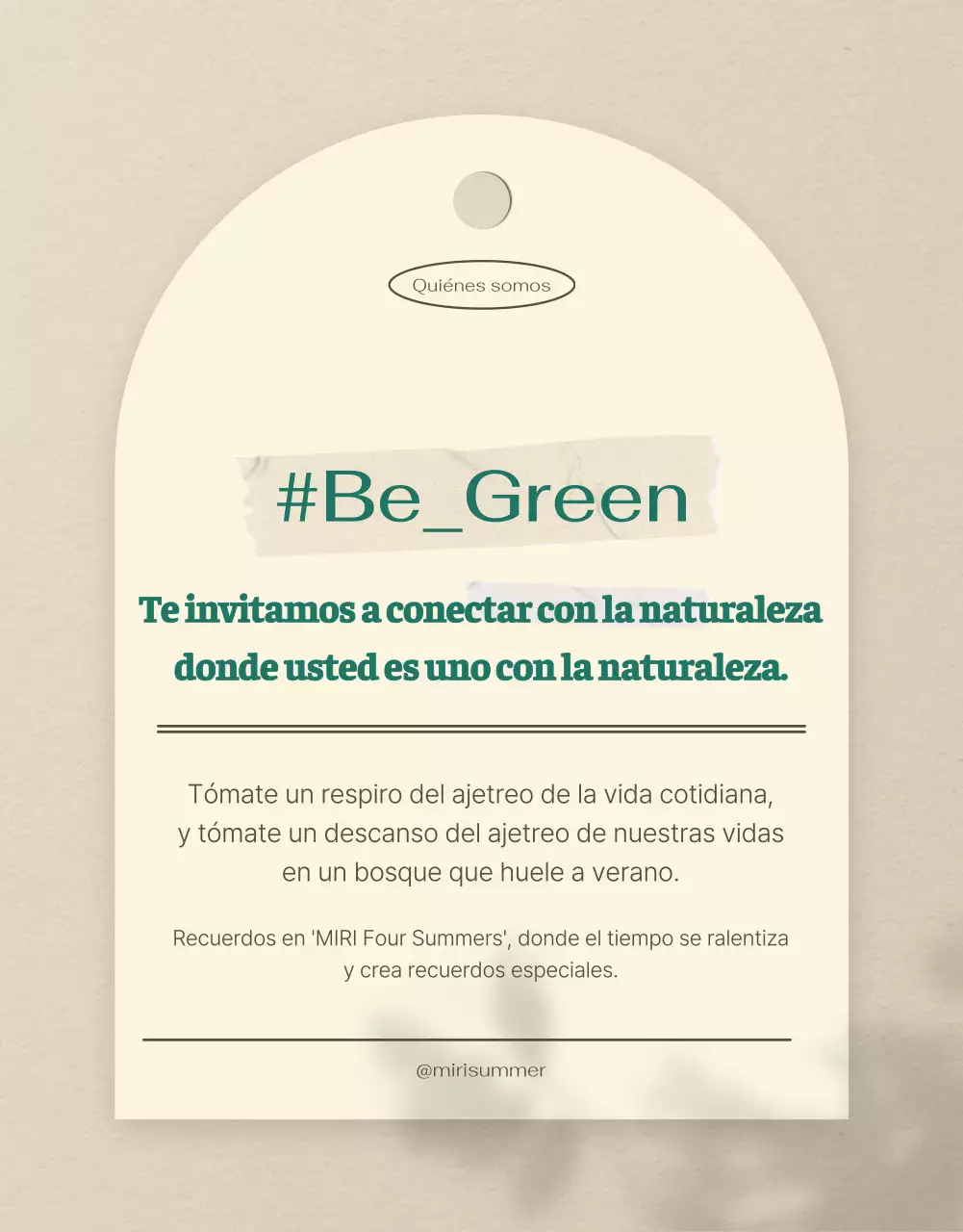 Verde y beige, un acogedor refugio estival para los sentidos