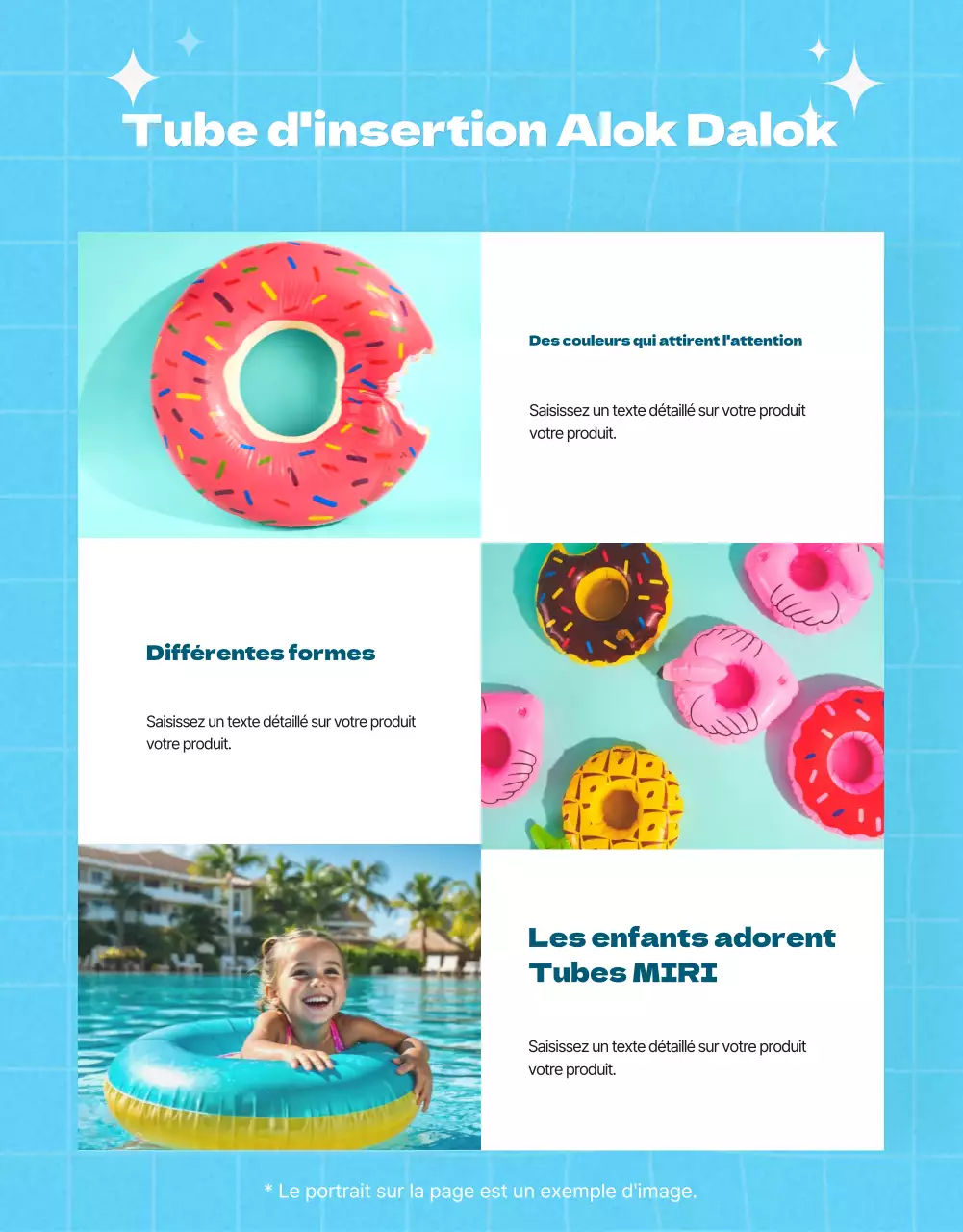 Promouvoir un événement avec des articles d'été vintage en bleu clair