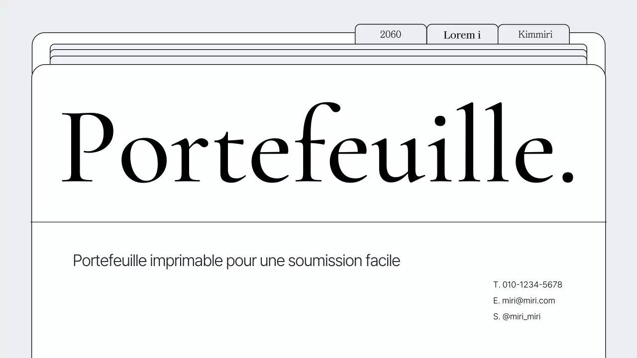 Portefeuille à cadre simple en blanc