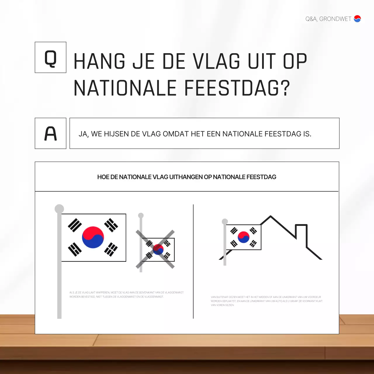 Wit en bruin voor een moderne Dag van de Grondwet