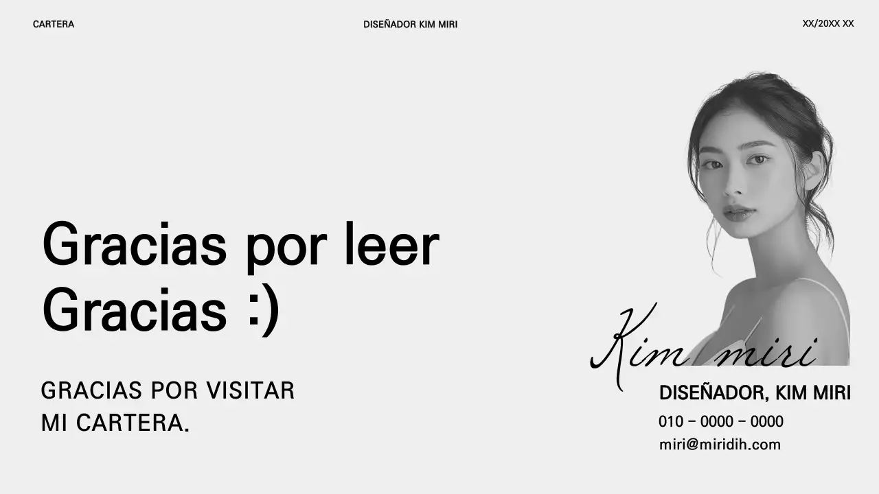 Una cartera profesional básica en blanco y negro