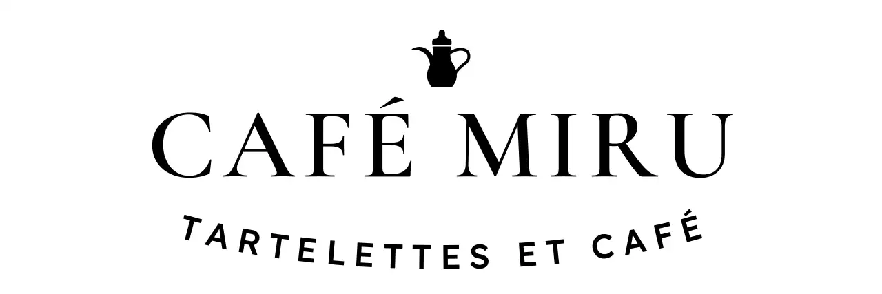 Logo d'un café-dessert avec un concept de police anglaise de classe