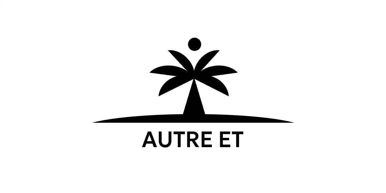 Conception de papier à lettres représentant une île avec des palmiers