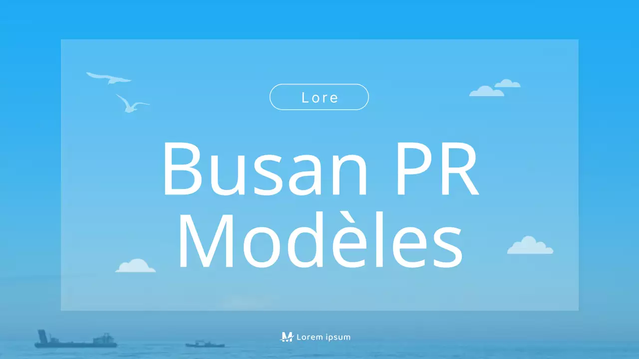 Un simple guide touristique bleu et blanc de Busan