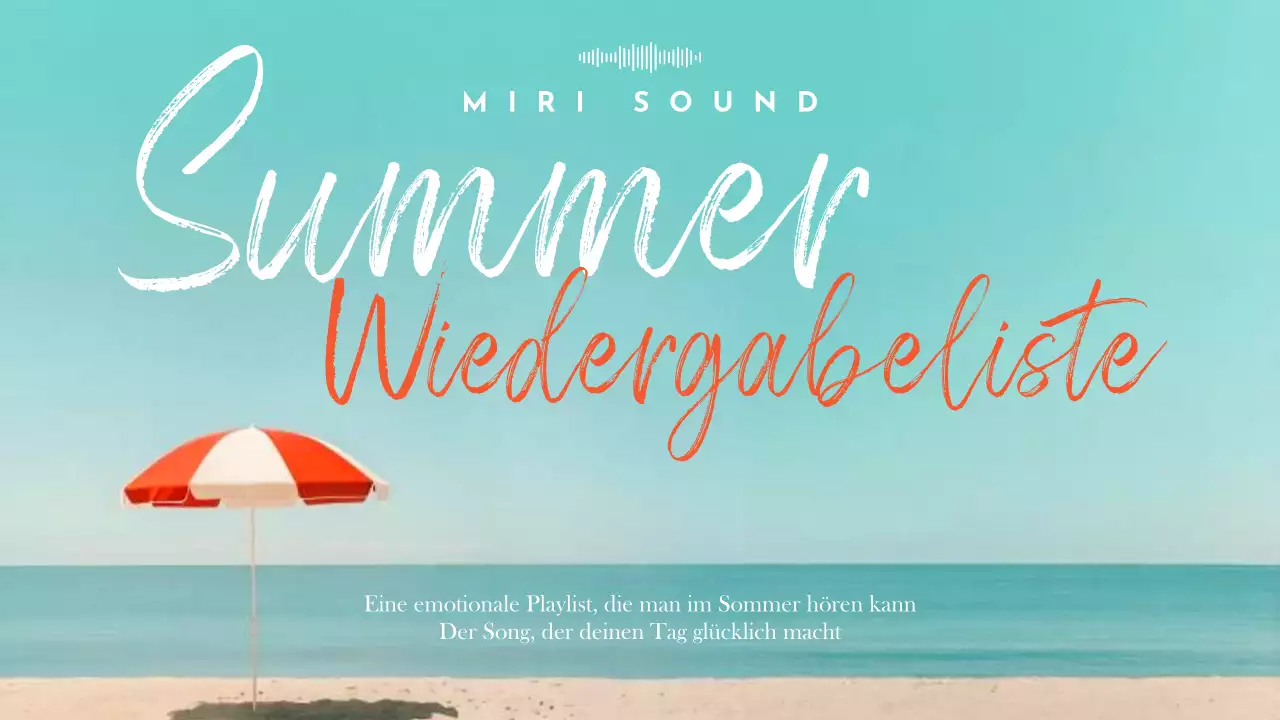 Einfaches, sommerlich inspiriertes Playlist-Cover in Mint und Orange