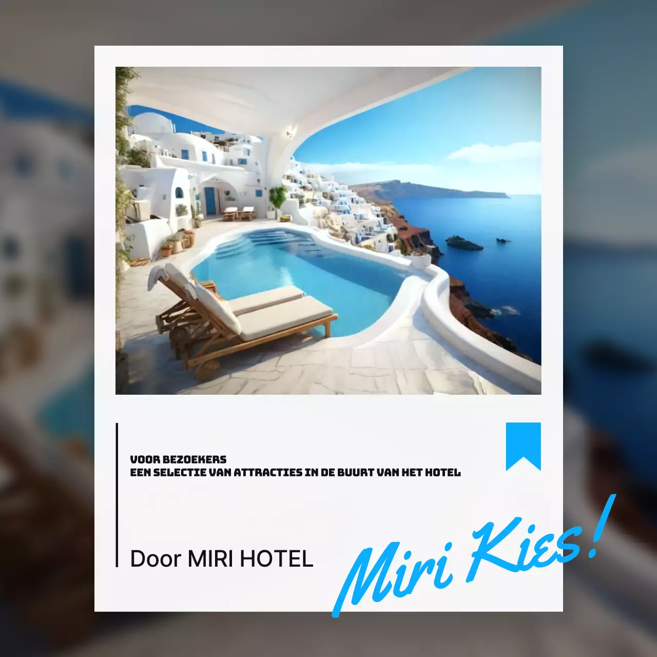 Promoot attracties in de buurt in een eenvoudig wit en lichtblauw kleurenschema