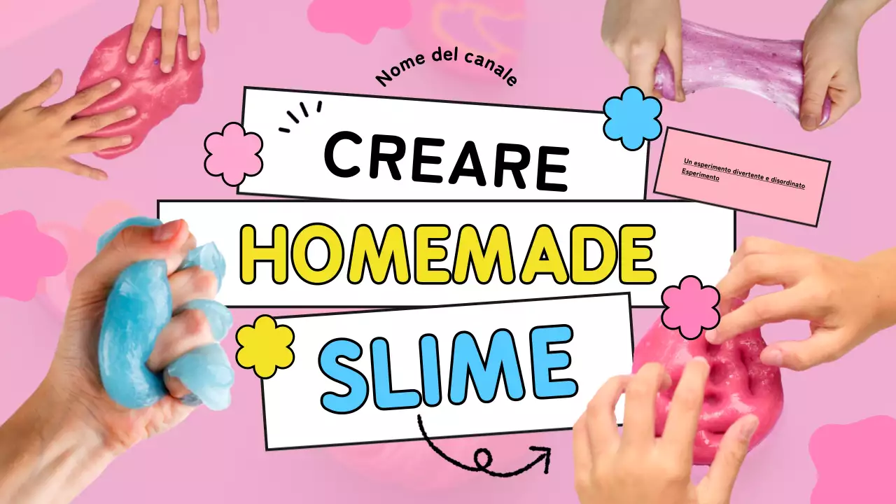 Copertina rosa e gialla per la preparazione della melma fatta in casa