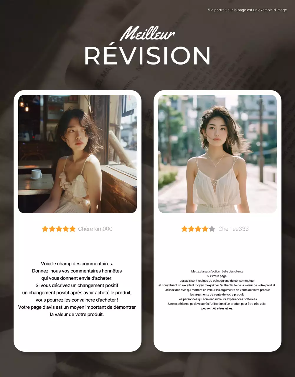 Annonce de mode simple en beige