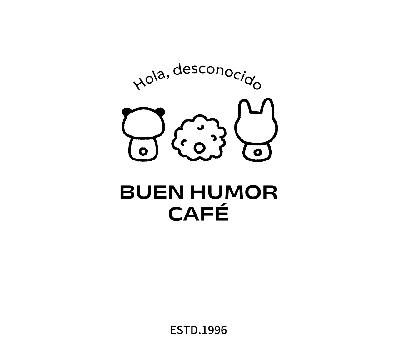 Simpática mercancía de cafetería con ilustraciones de animales por detrás
