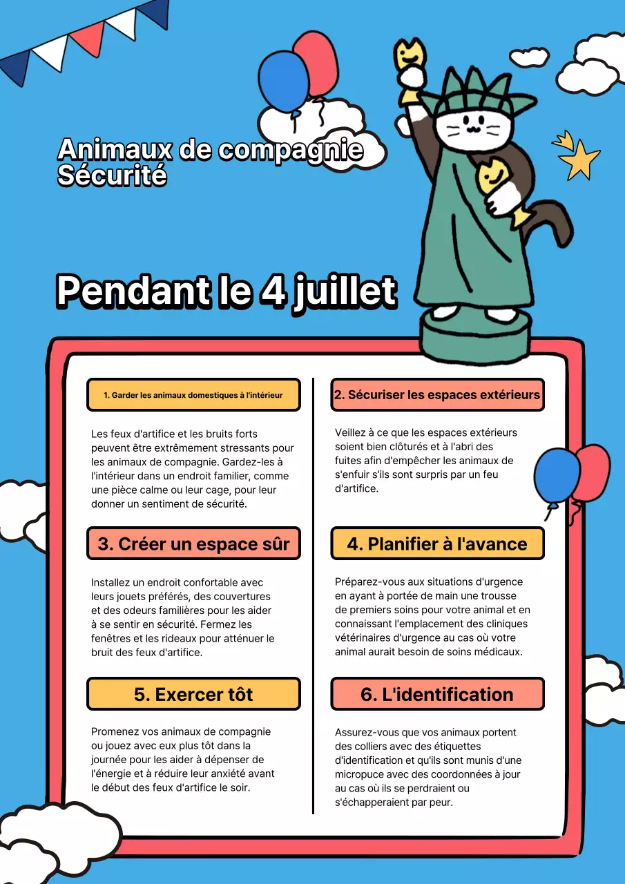 Conseils de sécurité pour les animaux de compagnie à l'occasion de la fête du 4 juillet