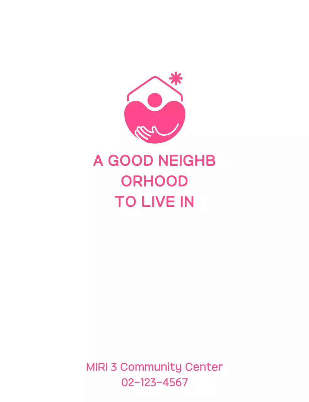 Logótipo do centro de bem-estar com ilustração de abraços