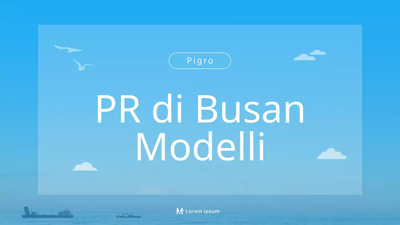 Una semplice guida turistica blu e bianca di Busan