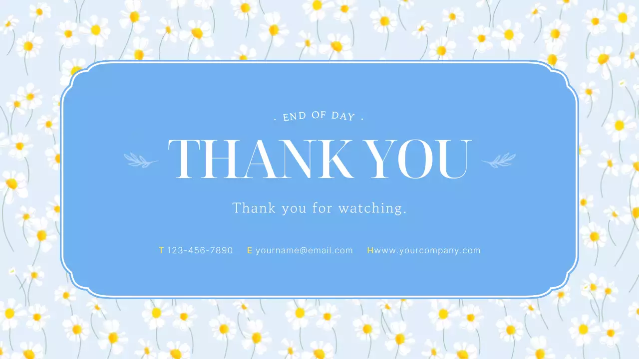 Blue Floral Summer Presentation