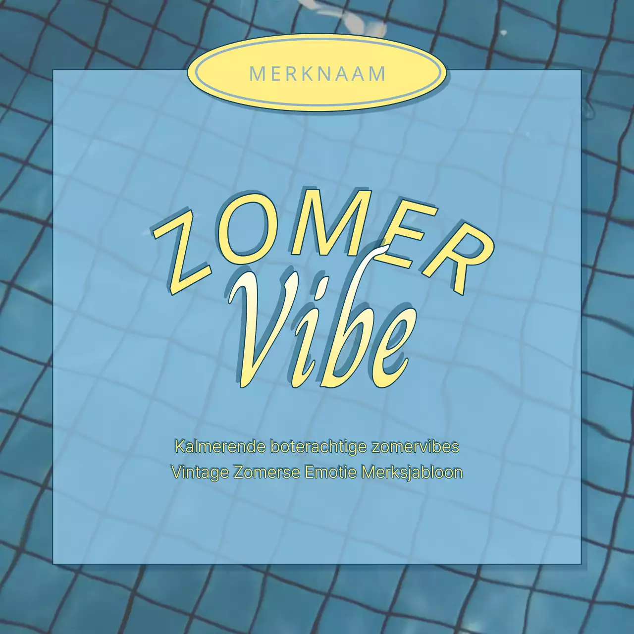 Een eenvoudige zomerse evenementaankondiging in lichtblauw en geel