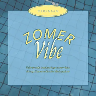 Een eenvoudige zomerse evenementaankondiging in lichtblauw en geel