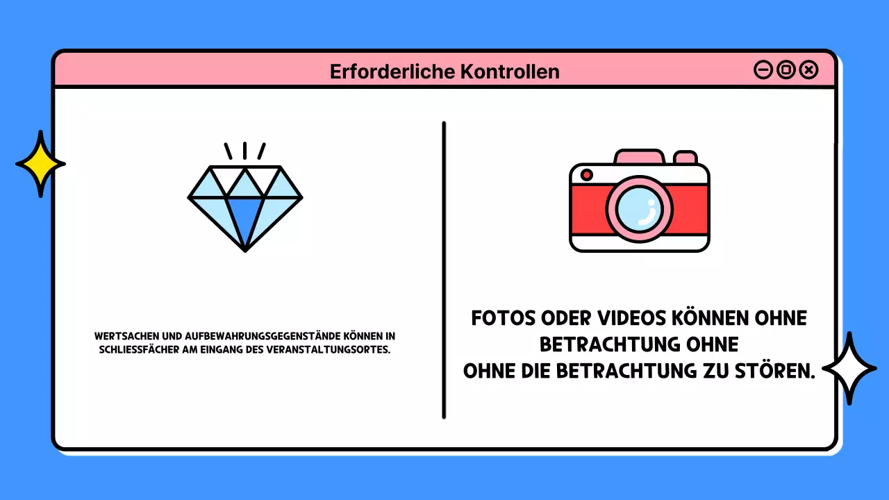 Ankündigung eines kitschigen Sommerfestivals in Blau