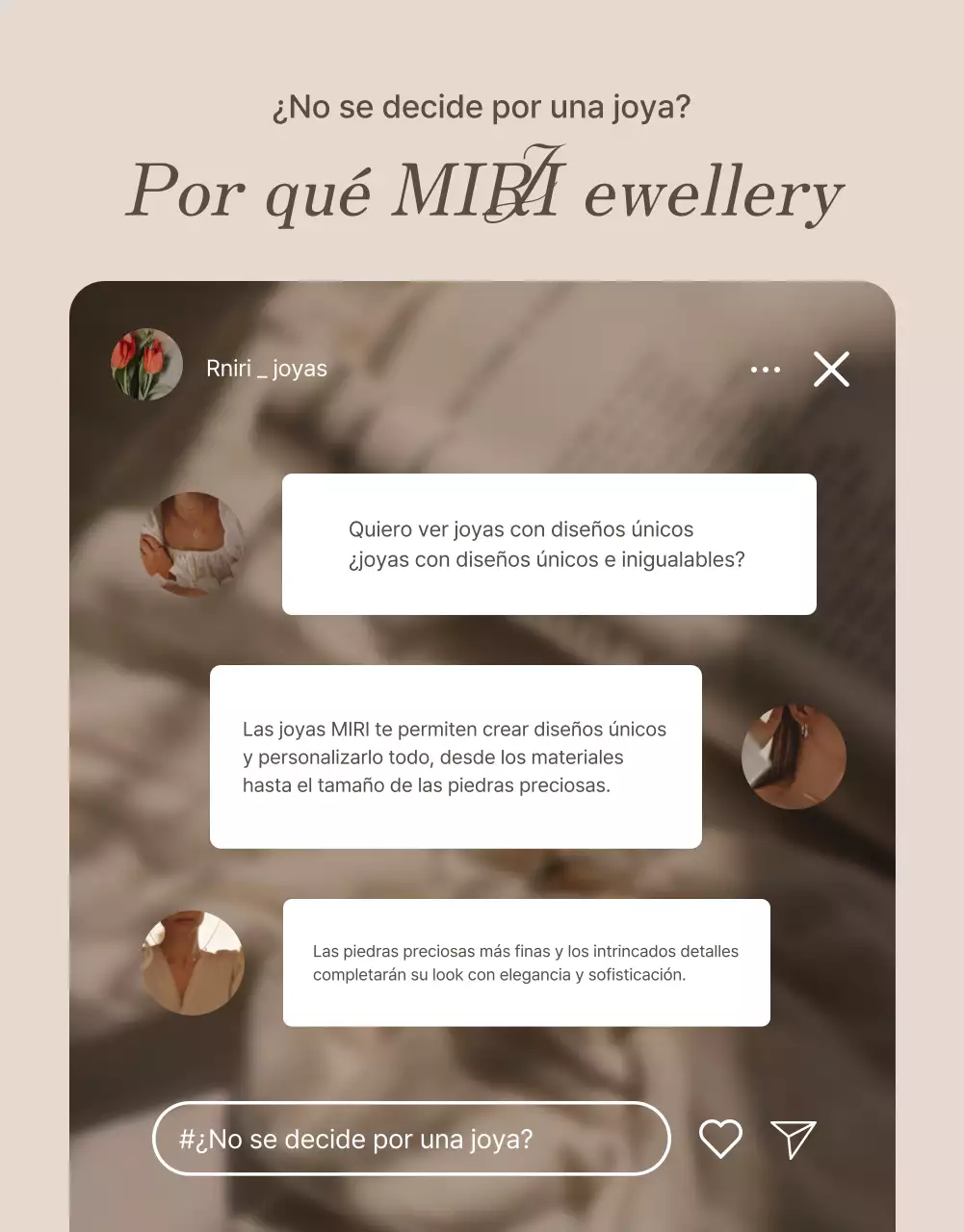 Promover la bisutería de tendencia en marrones y beiges