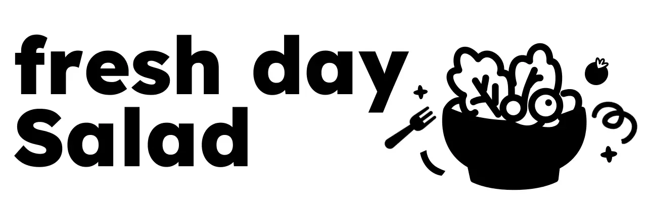 かわいいサラダイラストが入ったレストランの販促用