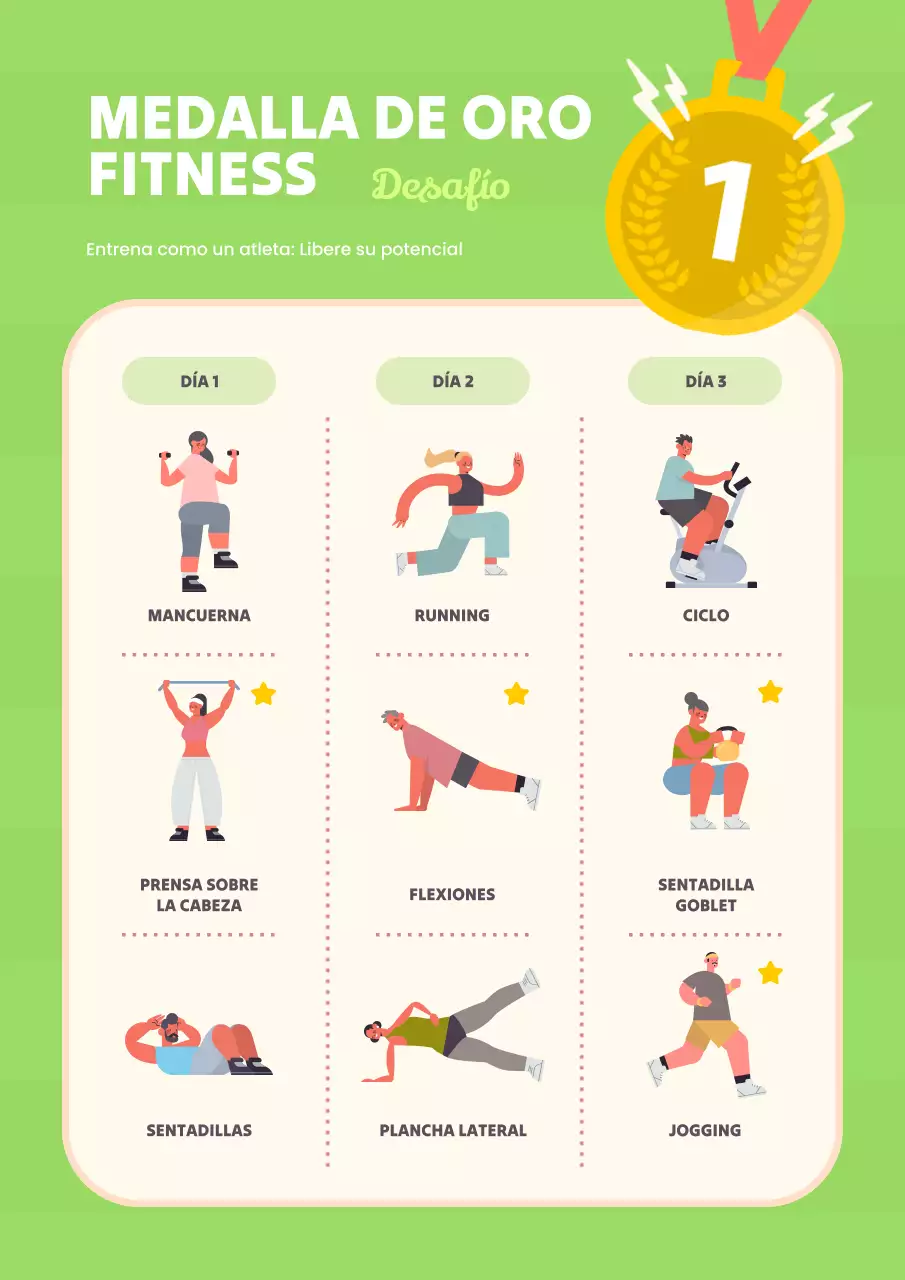 Planificador de retos de entrenamiento moderno en chartreuse y amarillo