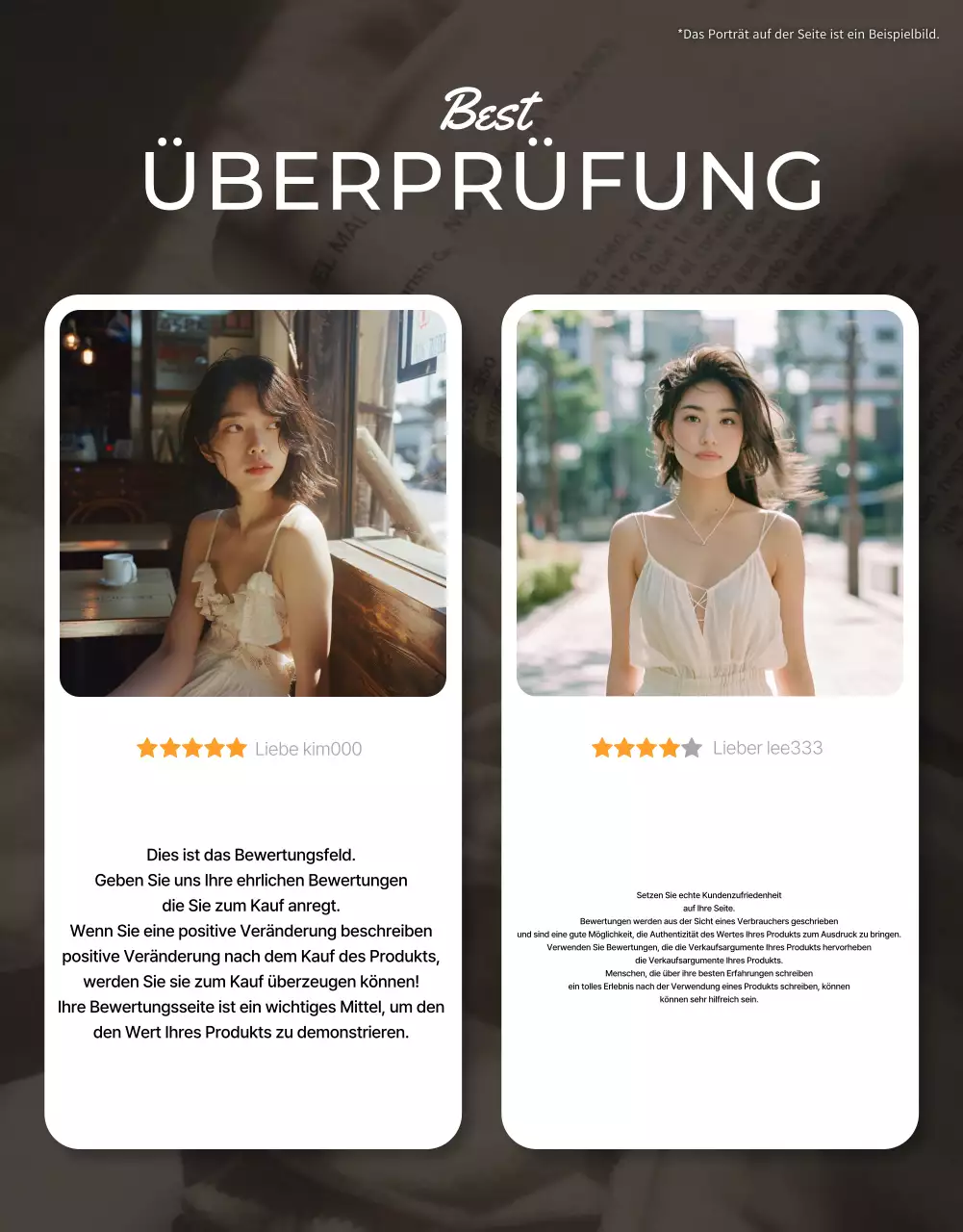 Einfache Modeanzeige in Beige